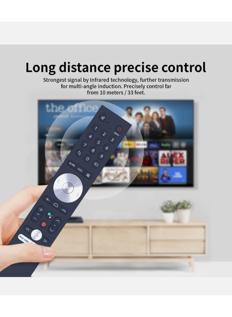 Remote Du Remote For RUWIDO TV 865A Bluetooth Remote Control with Voice Assistant and Youtube Button (Black) - Image 4